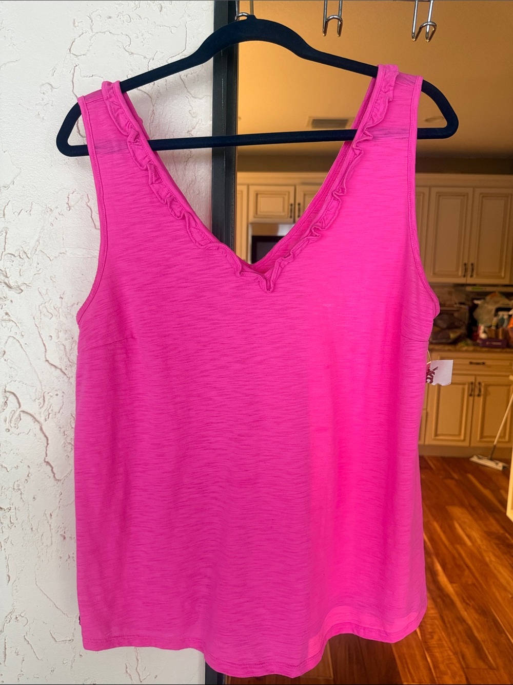 Lilly Pulitzer Hot Pink Ruffle Tank